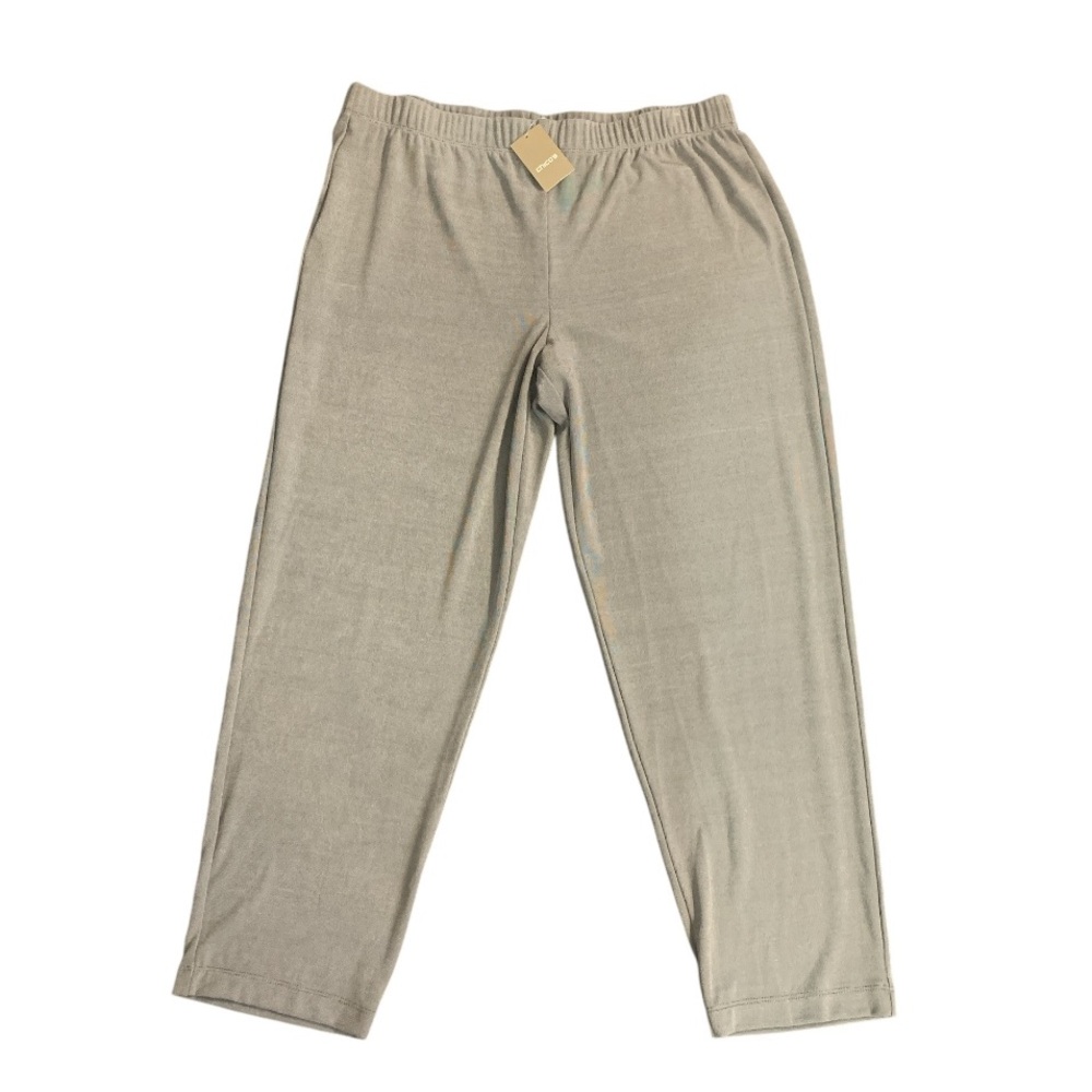 Chico’s NEW Travelers Essential Slim Pants Steel Cross Dye 2 Short Mature Office